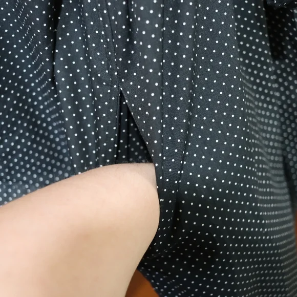 Brooks Brothers Black White Polka Dot Belted Long Sleeve Cotton Dress 10 - Picture 11 of 15